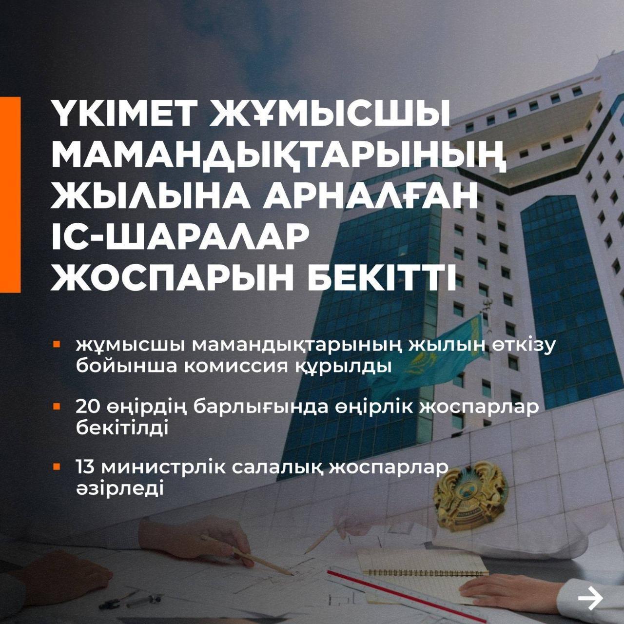 2025 ЖЫЛ ЖҰМЫС КӘСІПТІ ЖЫЛЫ ЖАРИЯЛАНДЫ.